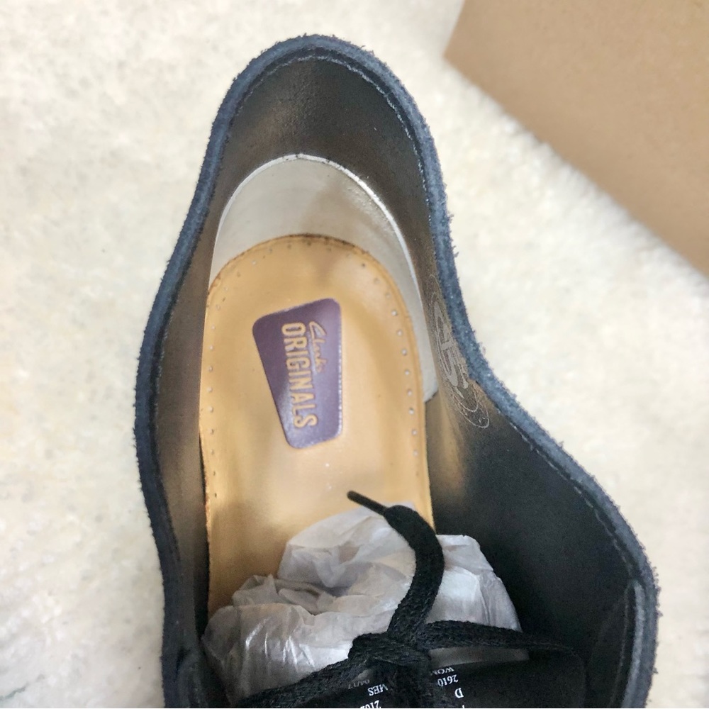 Clarks black suede Chukka Desert Boots - Picture 4 of 5